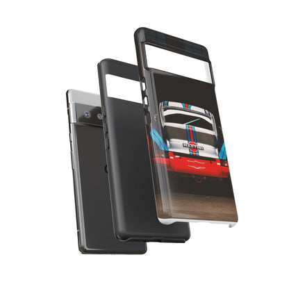 Classic Racecar Tough Phone Case — Retro Striped Vintage Sports Car Design