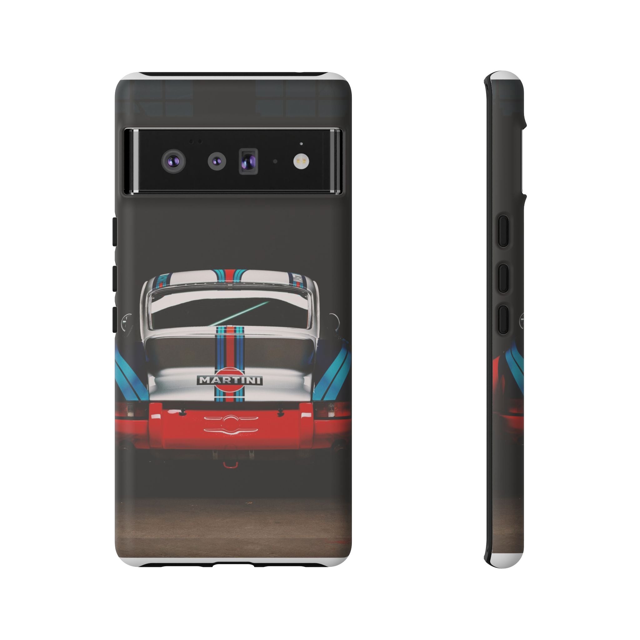 Classic Racecar Tough Phone Case — Retro Striped Vintage Sports Car Design