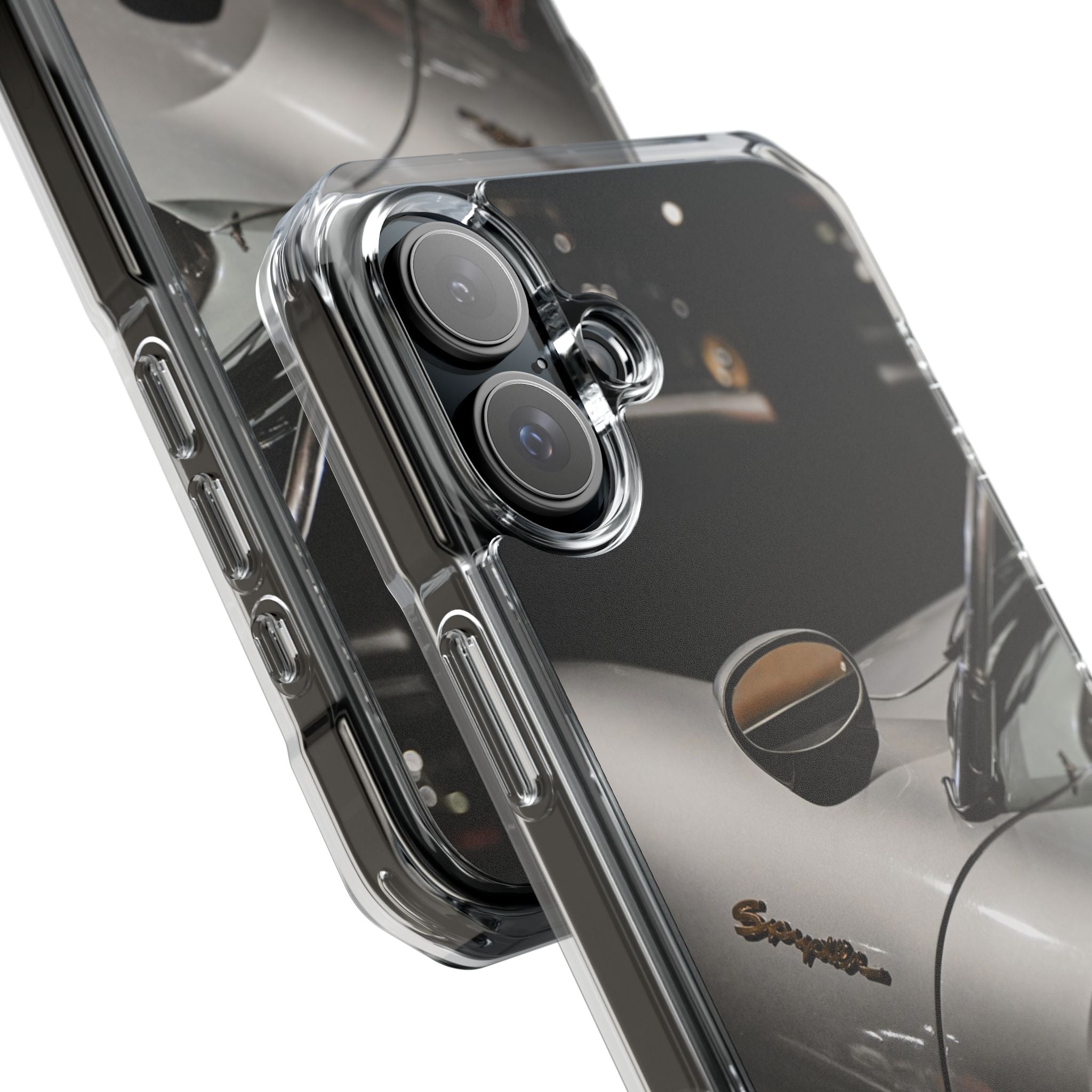 Clear Magnetic Impact Phone Case – Vintage Racing #35 Design