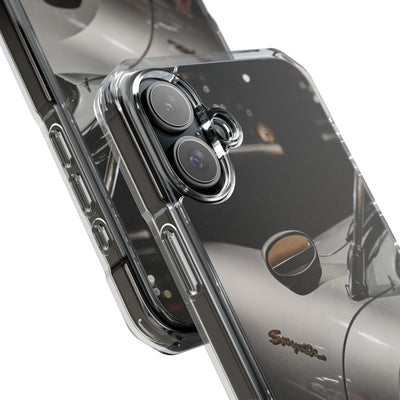 Clear Magnetic Impact Phone Case – Vintage Racing #35 Design