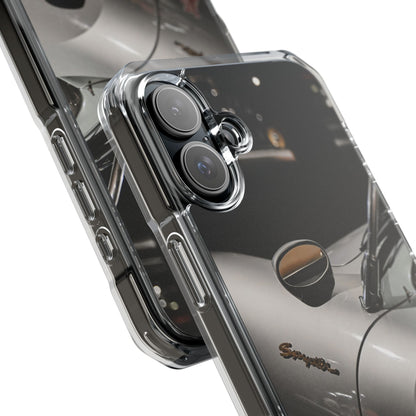 Clear Magnetic Impact Phone Case – Vintage Racing #35 Design