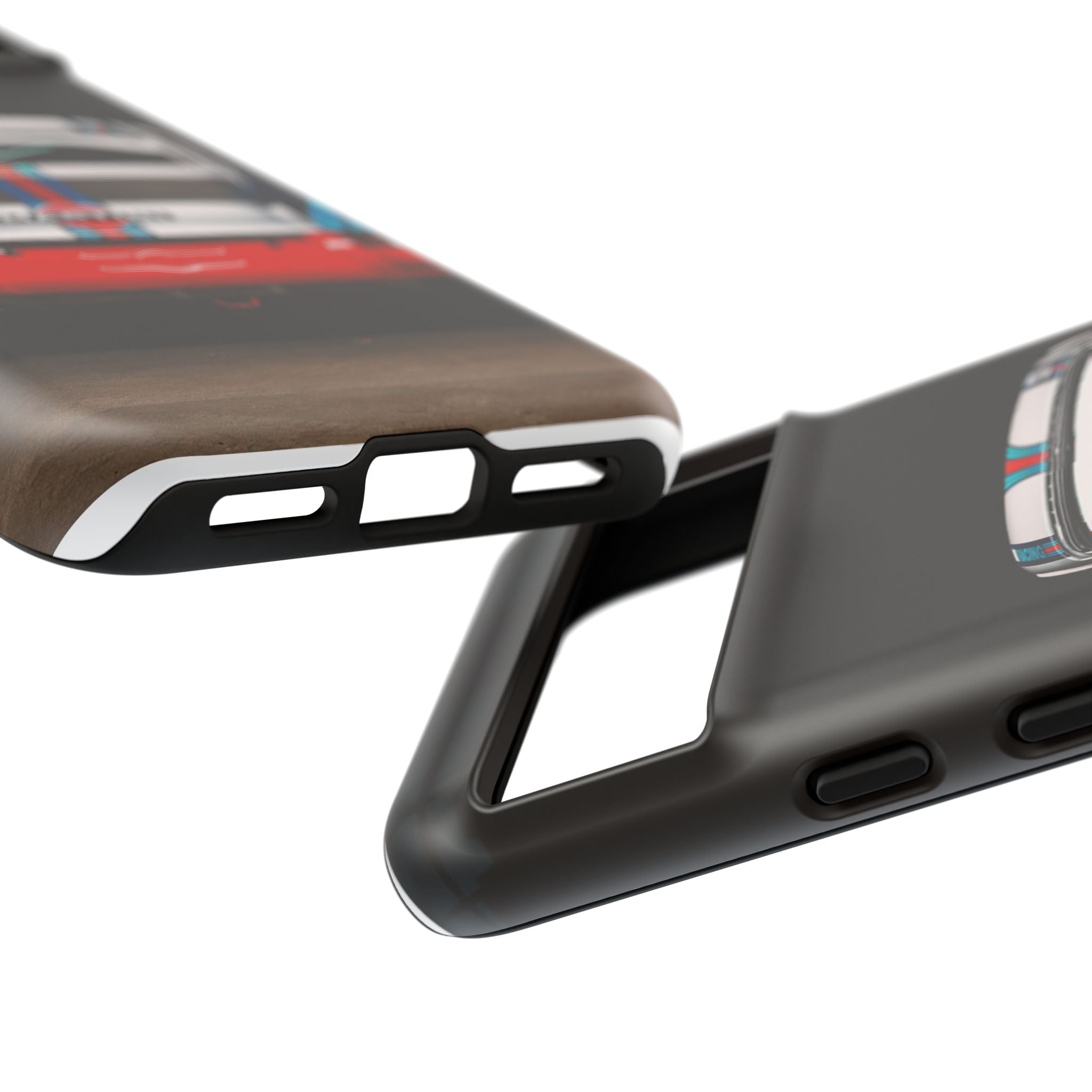 Classic Racecar Tough Phone Case — Retro Striped Vintage Sports Car Design