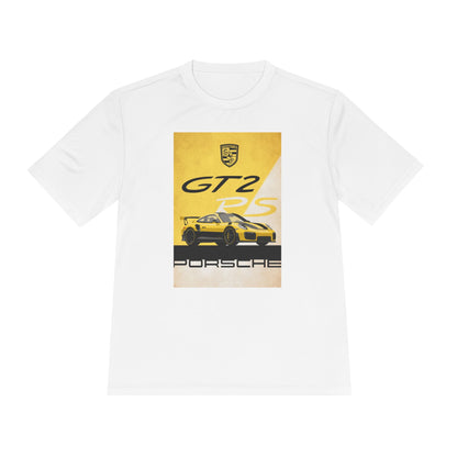 Porsche GT2 Racing Tee — Vintage Yellow GT2 Sport Car Graphic Shirt