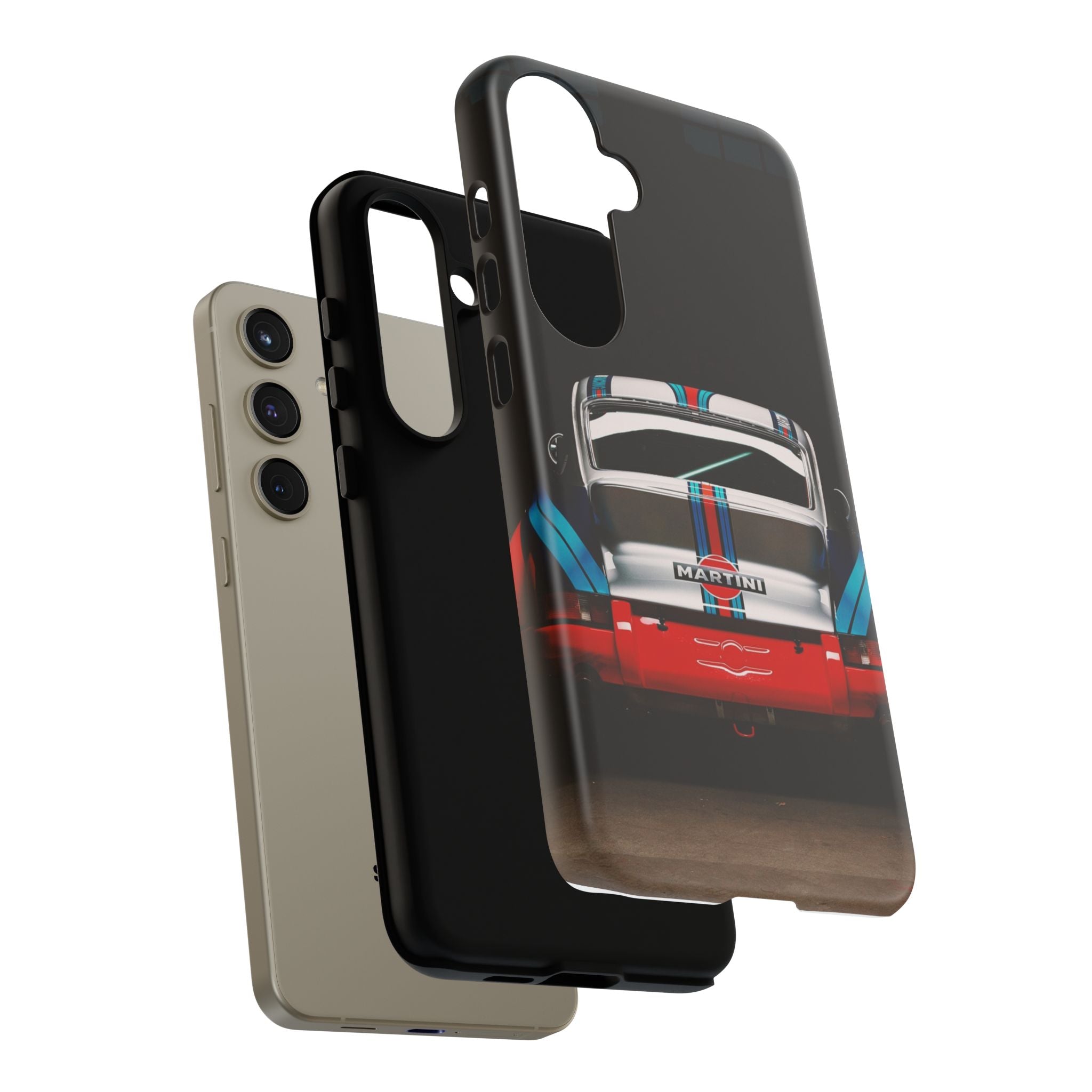 Classic Racecar Tough Phone Case — Retro Striped Vintage Sports Car Design