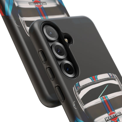 Classic Racecar Tough Phone Case — Retro Striped Vintage Sports Car Design