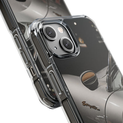 Clear Magnetic Impact Phone Case – Vintage Racing #35 Design