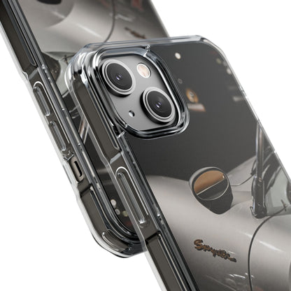Clear Magnetic Impact Phone Case – Vintage Racing #35 Design