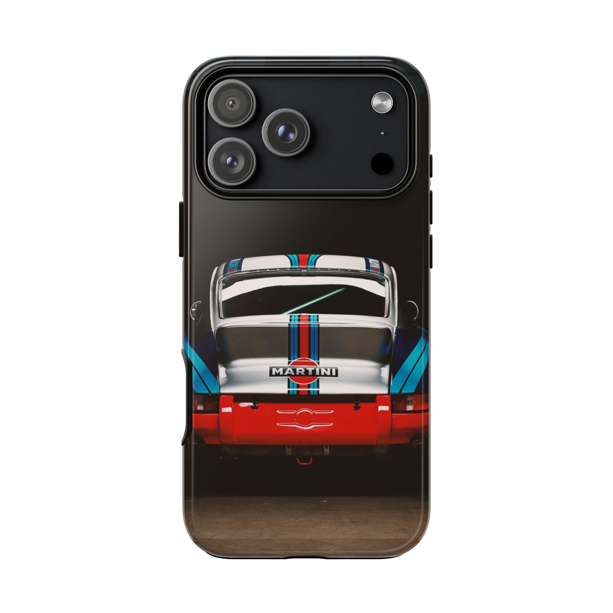 Classic Racecar Tough Phone Case — Retro Striped Vintage Sports Car Design
