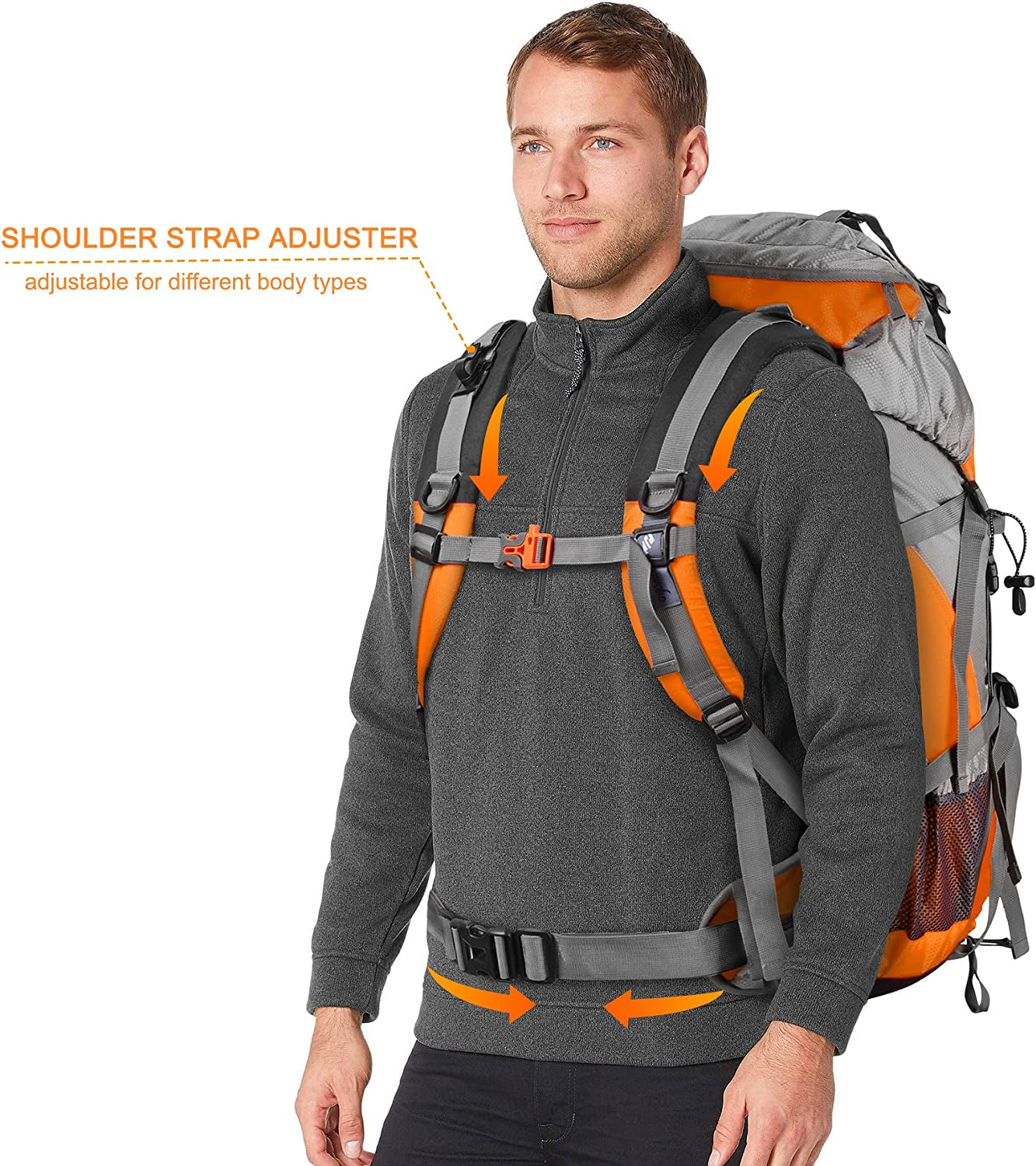 50L Waterproof Hiking Backpack with Rain Cover – Lightweight Camping and Backpacking Essential