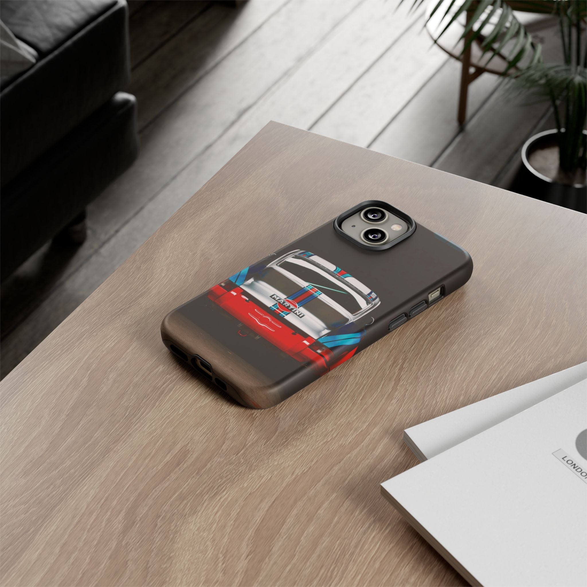 Classic Racecar Tough Phone Case — Retro Striped Vintage Sports Car Design