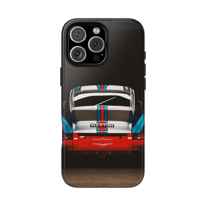 Classic Racecar Tough Phone Case — Retro Striped Vintage Sports Car Design