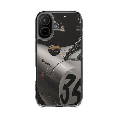 Clear Magnetic Impact Phone Case – Vintage Racing #35 Design