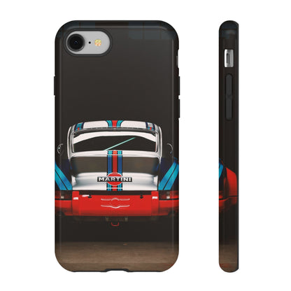Classic Racecar Tough Phone Case — Retro Striped Vintage Sports Car Design