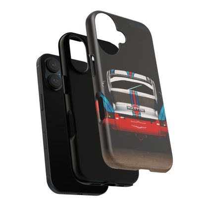 Classic Racecar Tough Phone Case — Retro Striped Vintage Sports Car Design