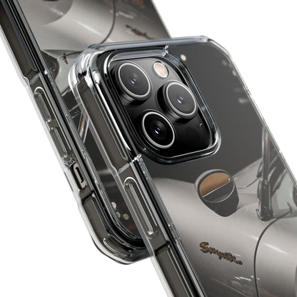 Clear Magnetic Impact Phone Case – Vintage Racing #35 Design