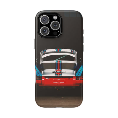 Classic Racecar Tough Phone Case — Retro Striped Vintage Sports Car Design