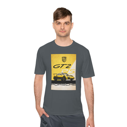 Porsche GT2 Racing Tee — Vintage Yellow GT2 Sport Car Graphic Shirt