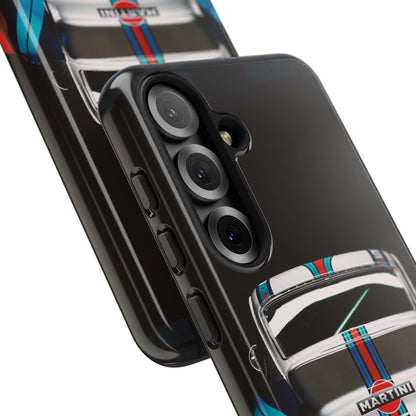 Classic Racecar Tough Phone Case — Retro Striped Vintage Sports Car Design