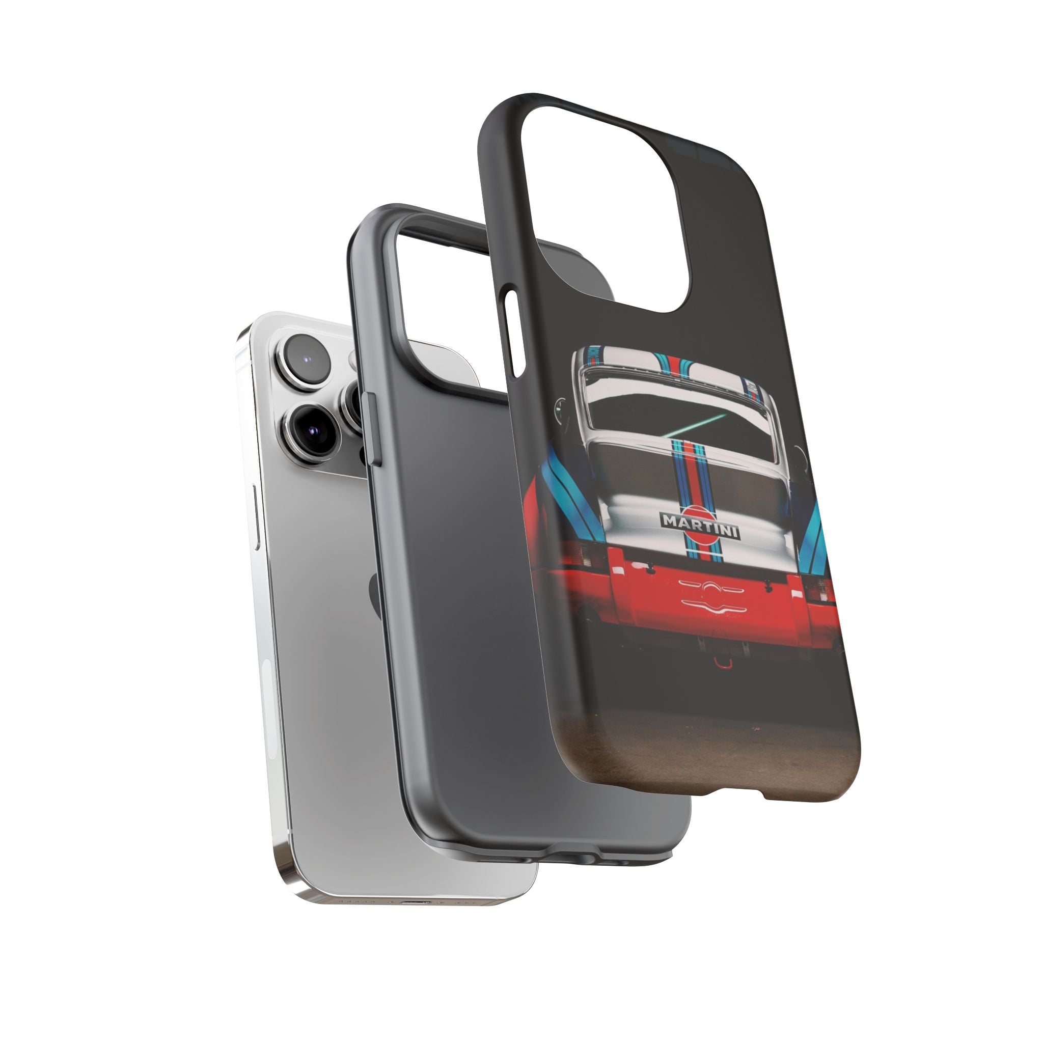 Classic Racecar Tough Phone Case — Retro Striped Vintage Sports Car Design