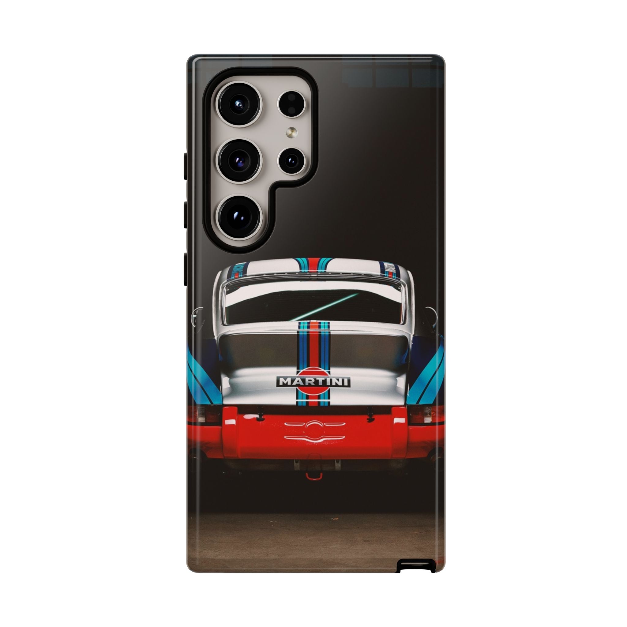 Classic Racecar Tough Phone Case — Retro Striped Vintage Sports Car Design