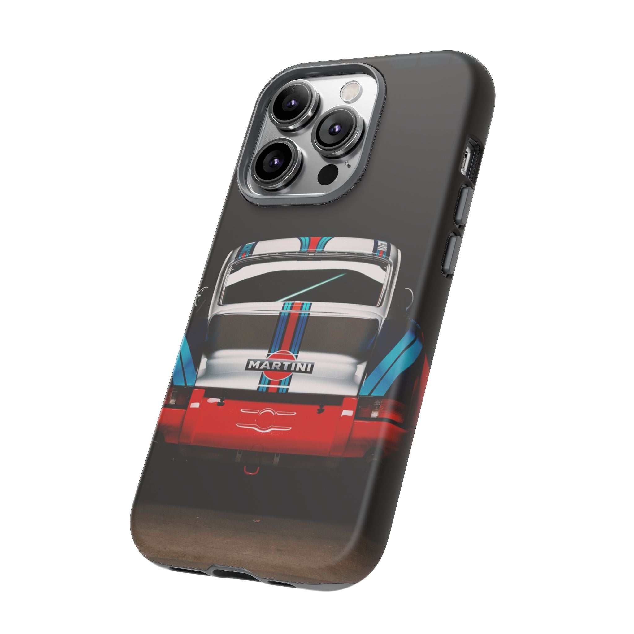 Classic Racecar Tough Phone Case — Retro Striped Vintage Sports Car Design