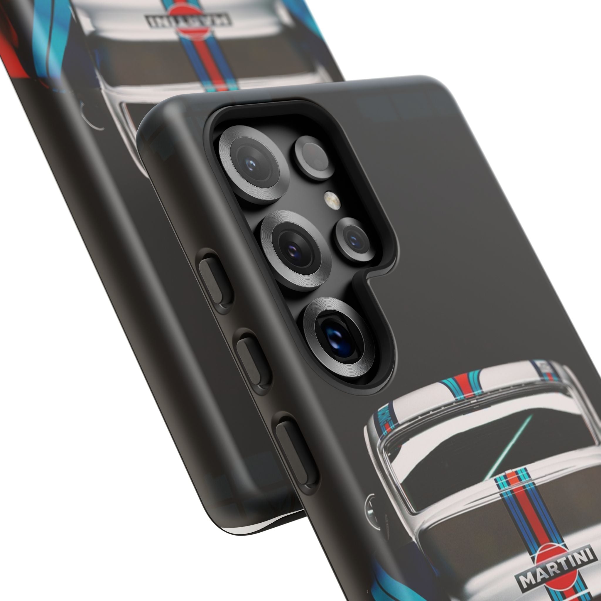 Classic Racecar Tough Phone Case — Retro Striped Vintage Sports Car Design
