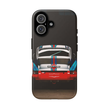 Classic Racecar Tough Phone Case — Retro Striped Vintage Sports Car Design
