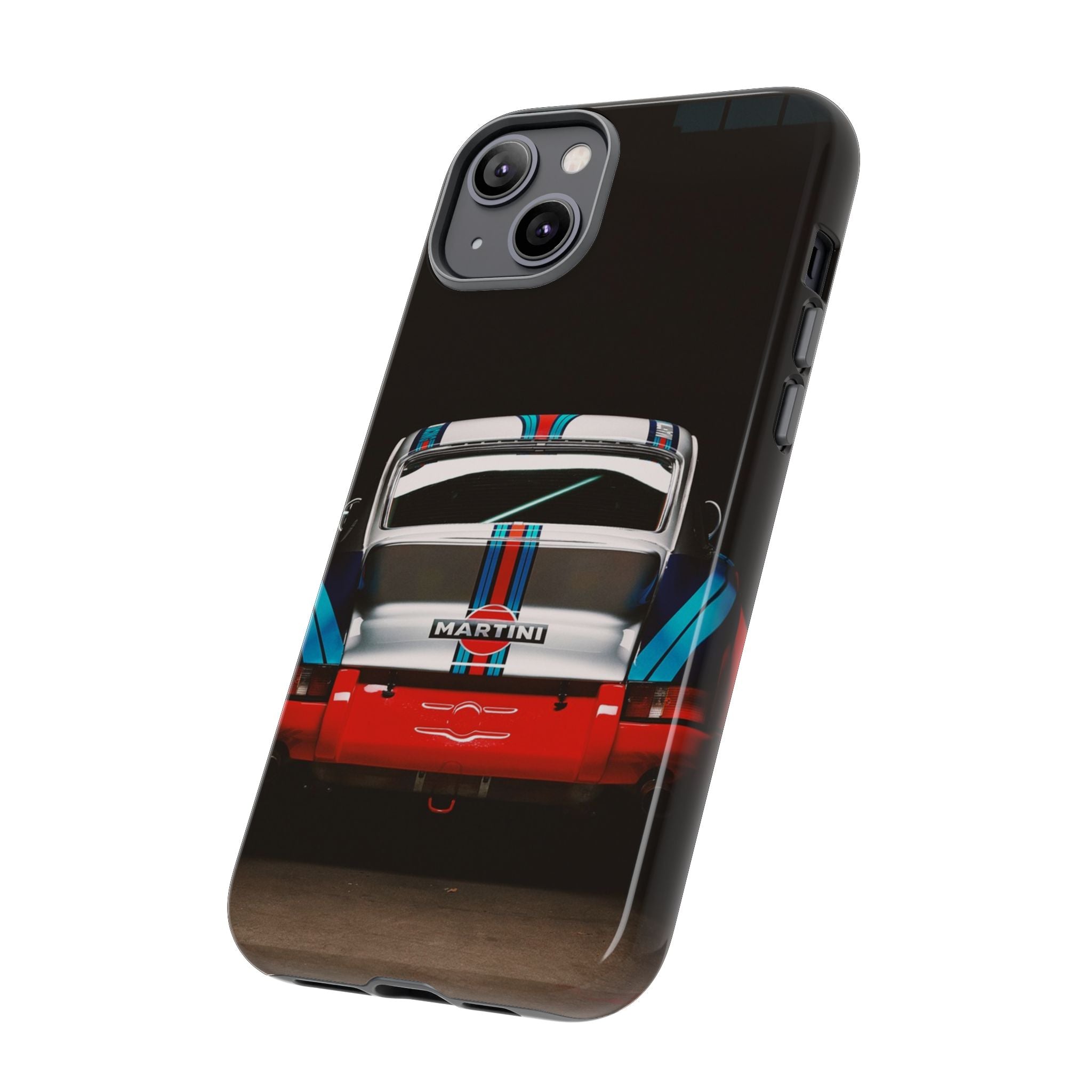 Classic Racecar Tough Phone Case — Retro Striped Vintage Sports Car Design