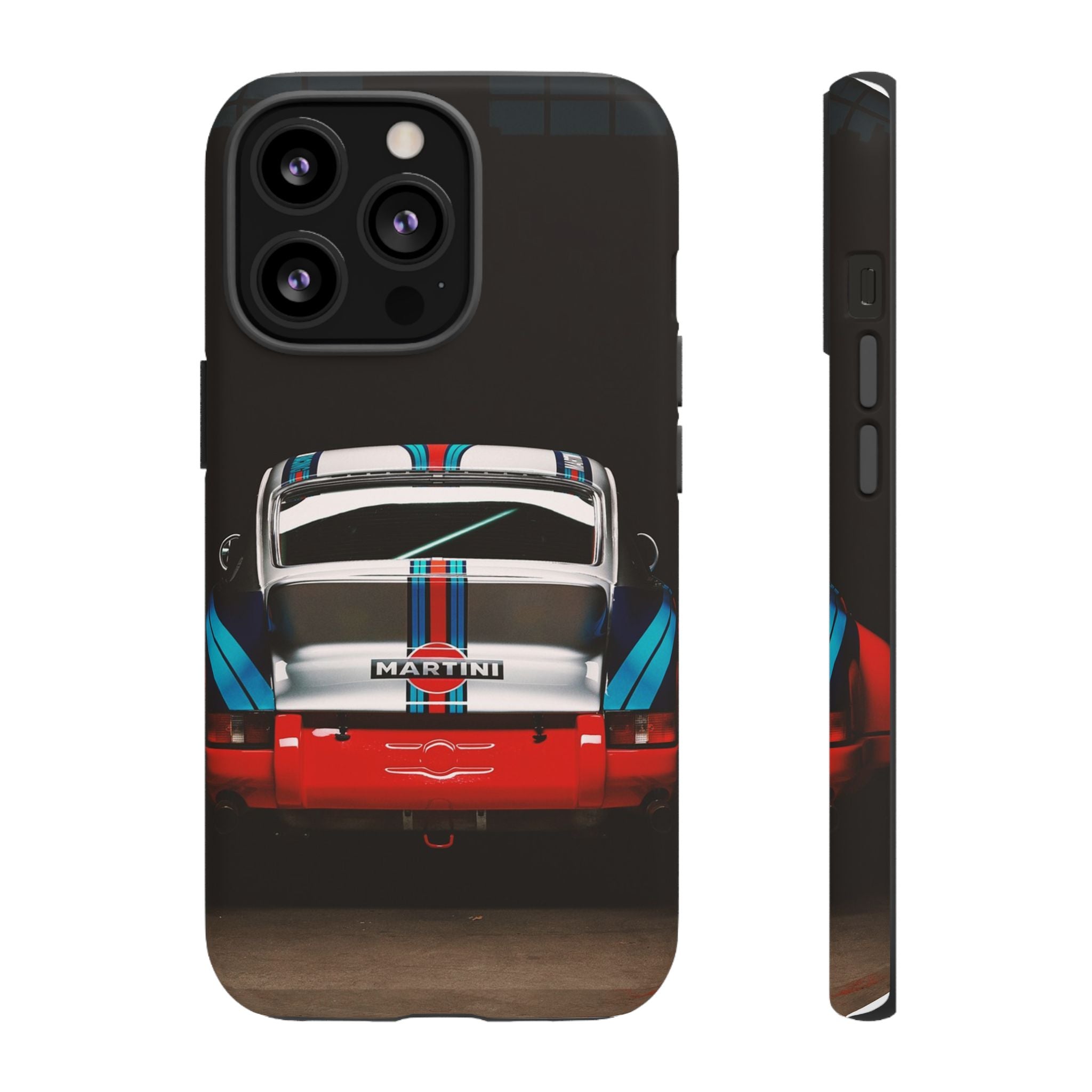 Classic Racecar Tough Phone Case — Retro Striped Vintage Sports Car Design