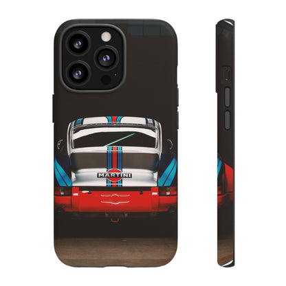 Classic Racecar Tough Phone Case — Retro Striped Vintage Sports Car Design