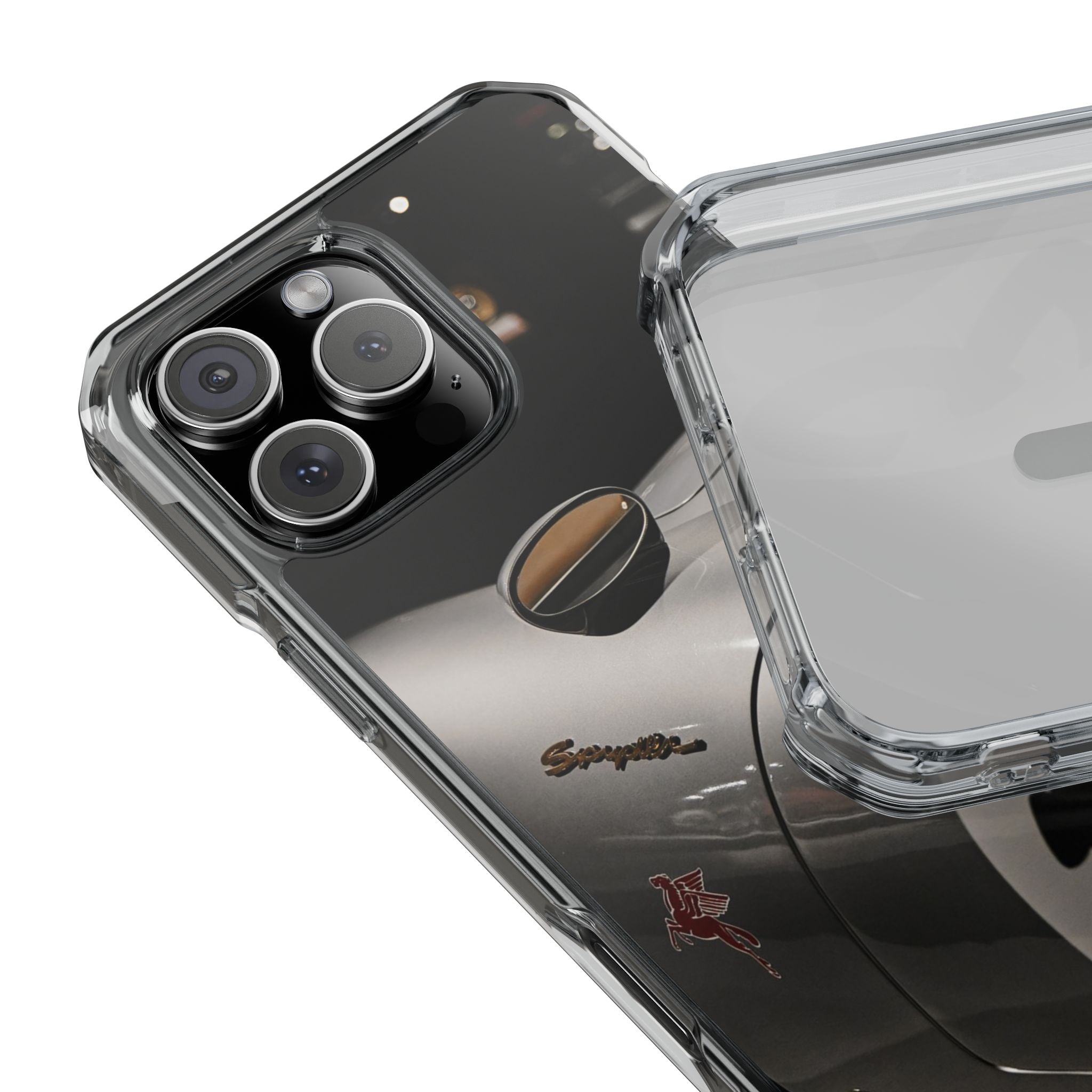 Clear Magnetic Impact Phone Case – Vintage Racing #35 Design