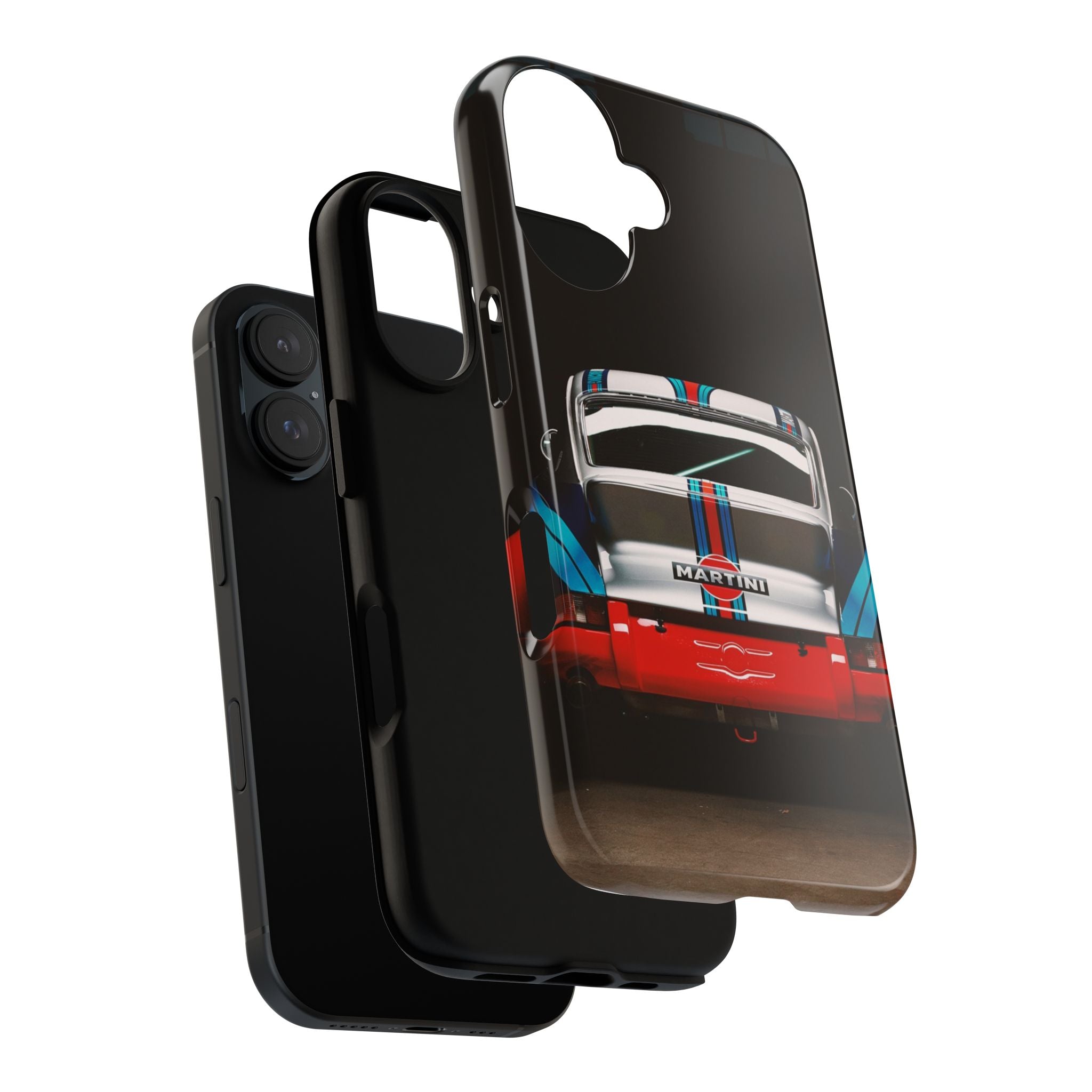 Classic Racecar Tough Phone Case — Retro Striped Vintage Sports Car Design