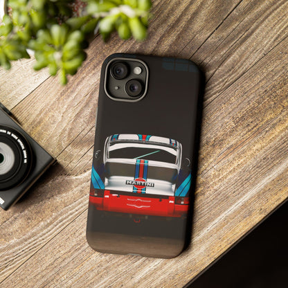 Classic Racecar Tough Phone Case — Retro Striped Vintage Sports Car Design