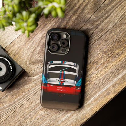 Classic Racecar Tough Phone Case — Retro Striped Vintage Sports Car Design