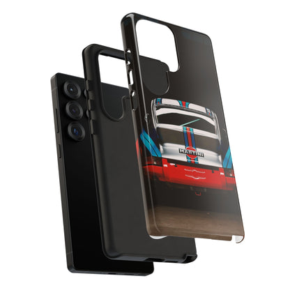 Classic Racecar Tough Phone Case — Retro Striped Vintage Sports Car Design