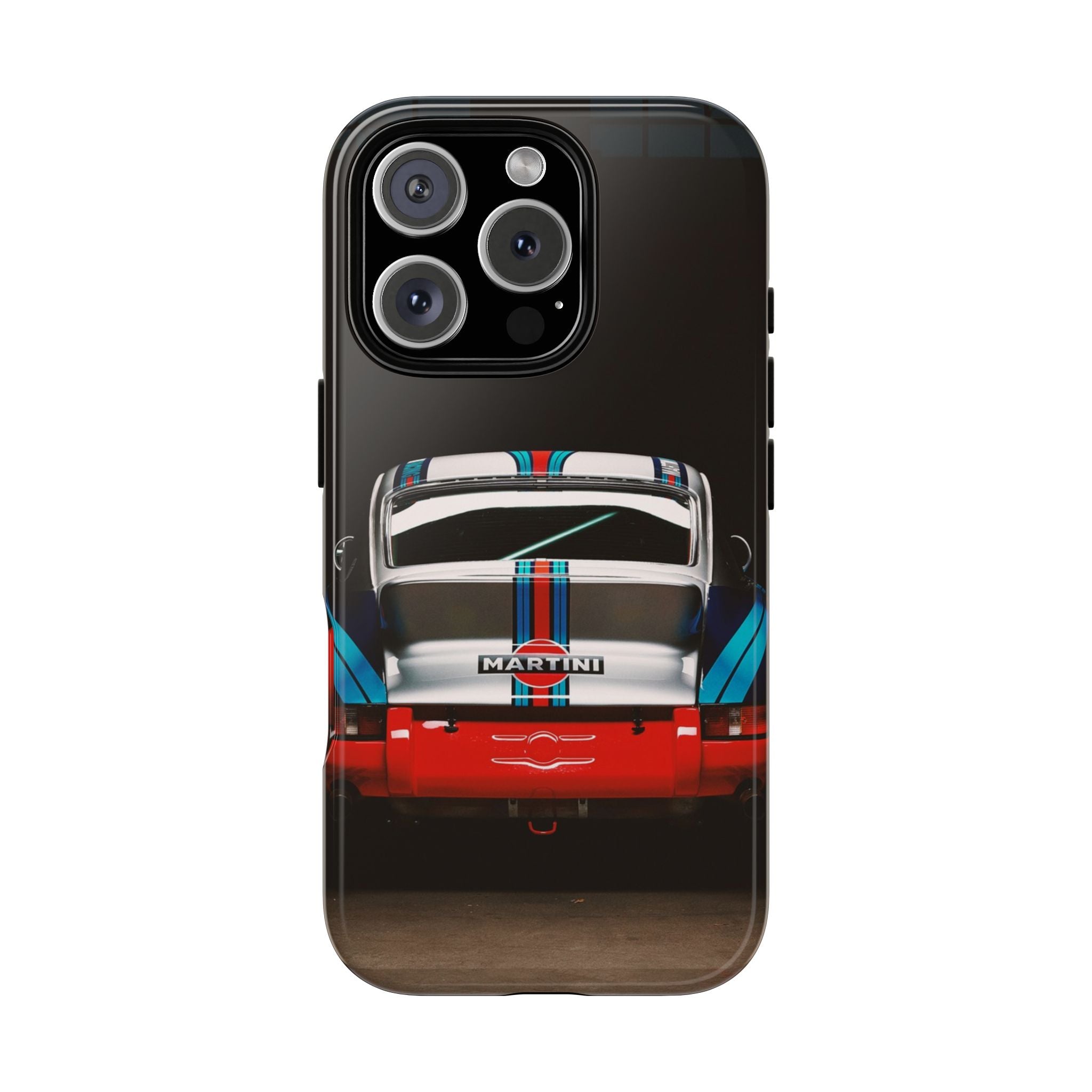 Classic Racecar Tough Phone Case — Retro Striped Vintage Sports Car Design