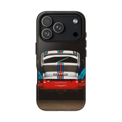 Classic Racecar Tough Phone Case — Retro Striped Vintage Sports Car Design