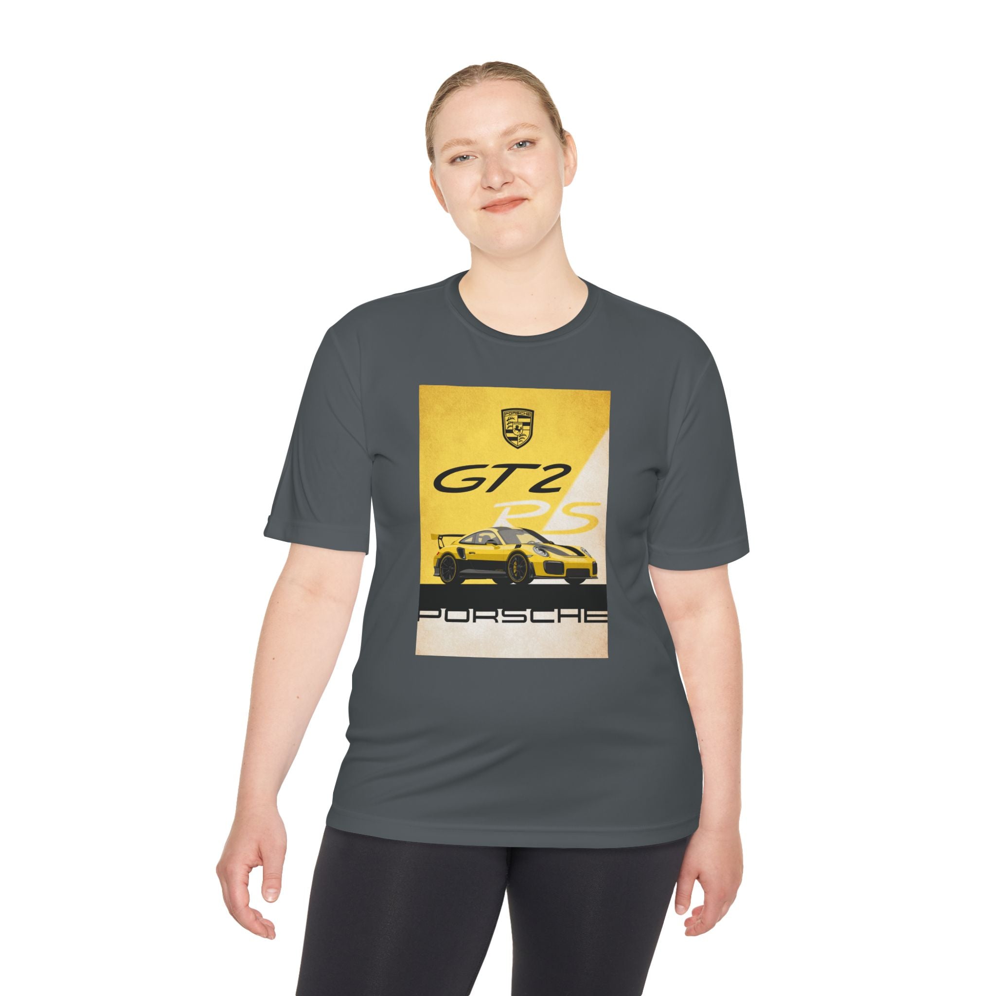 Porsche GT2 Racing Tee — Vintage Yellow GT2 Sport Car Graphic Shirt