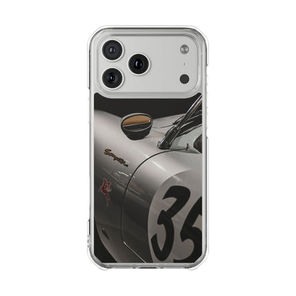 Clear Magnetic Impact Phone Case – Vintage Racing #35 Design