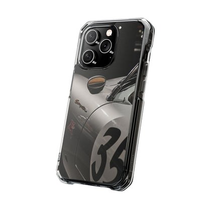 Clear Magnetic Impact Phone Case – Vintage Racing #35 Design