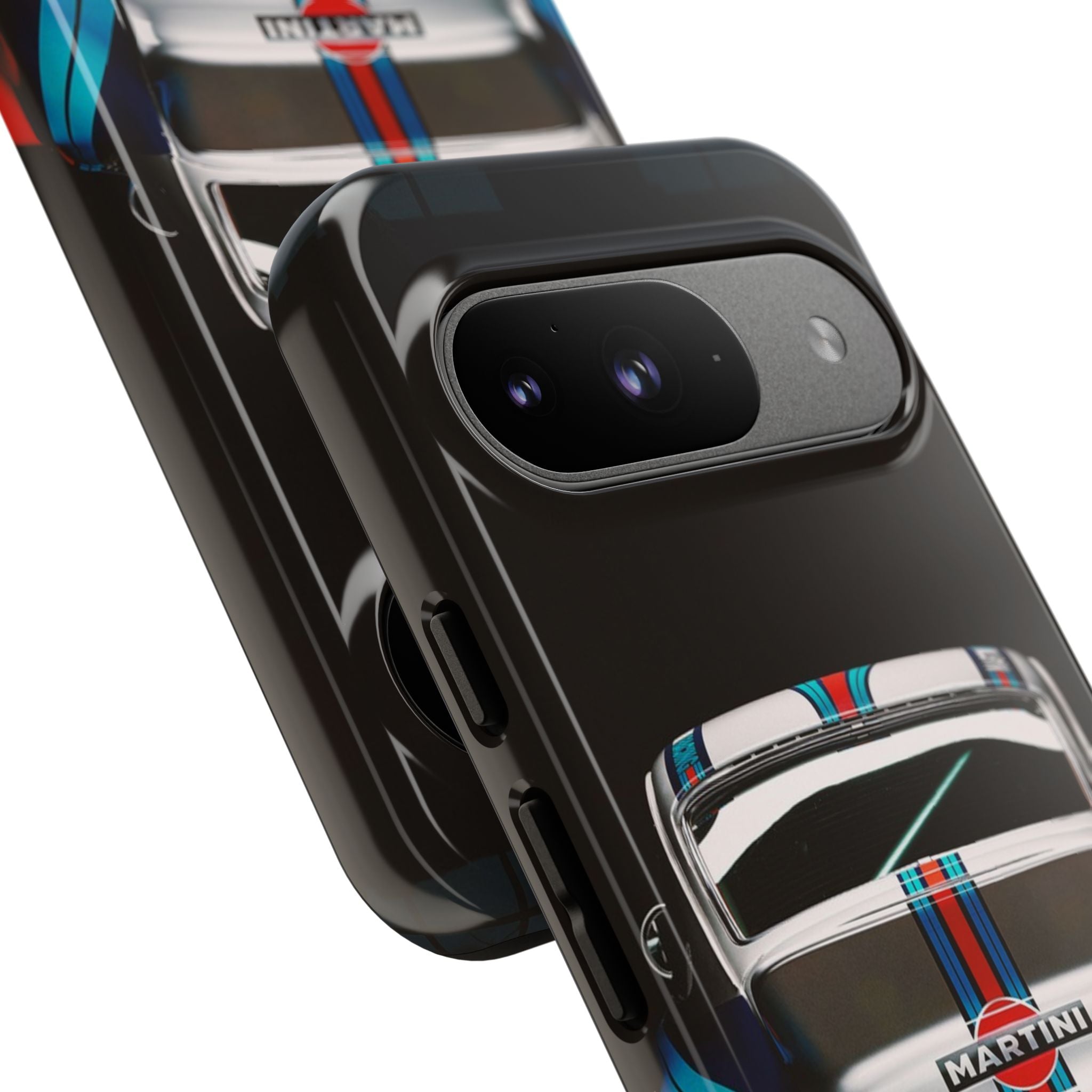 Classic Racecar Tough Phone Case — Retro Striped Vintage Sports Car Design
