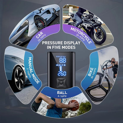 150PSI Portable Tire Inflator with 25000mAh Battery for Car Tires