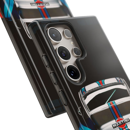 Classic Racecar Tough Phone Case — Retro Striped Vintage Sports Car Design