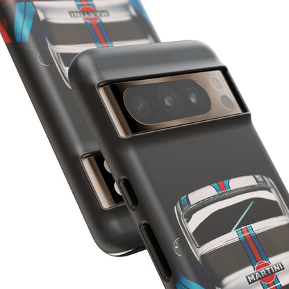 Classic Racecar Tough Phone Case — Retro Striped Vintage Sports Car Design