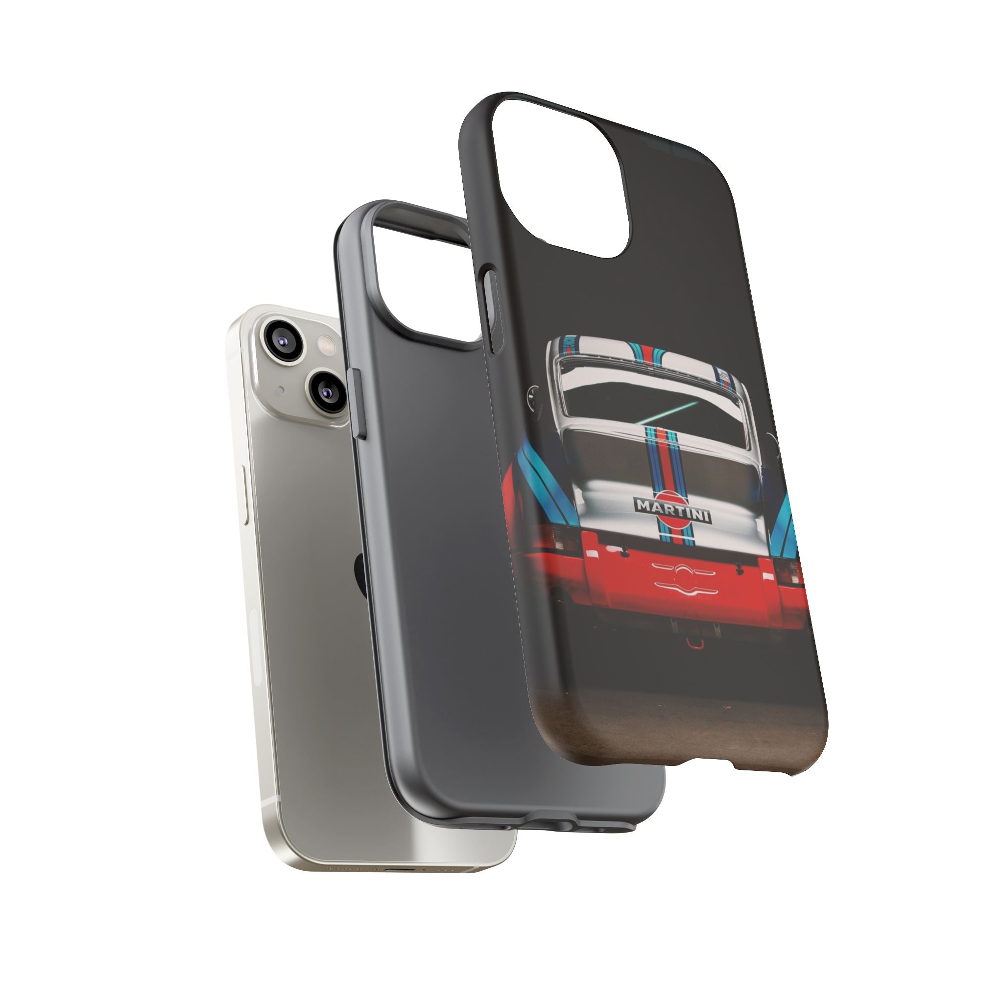 Classic Racecar Tough Phone Case — Retro Striped Vintage Sports Car Design