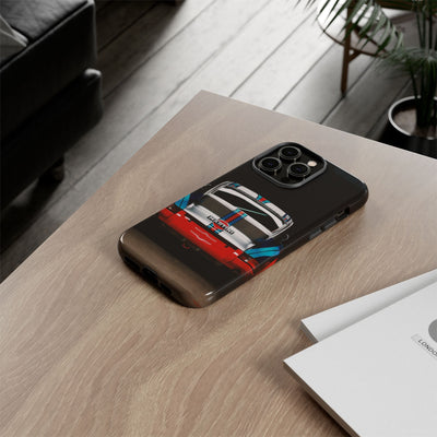 Classic Racecar Tough Phone Case — Retro Striped Vintage Sports Car Design