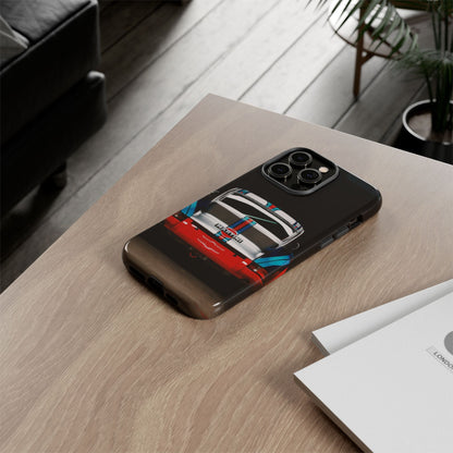 Classic Racecar Tough Phone Case — Retro Striped Vintage Sports Car Design