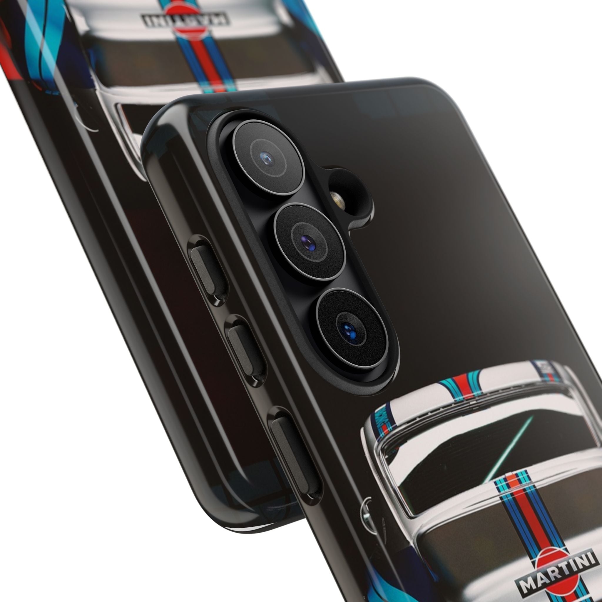 Classic Racecar Tough Phone Case — Retro Striped Vintage Sports Car Design
