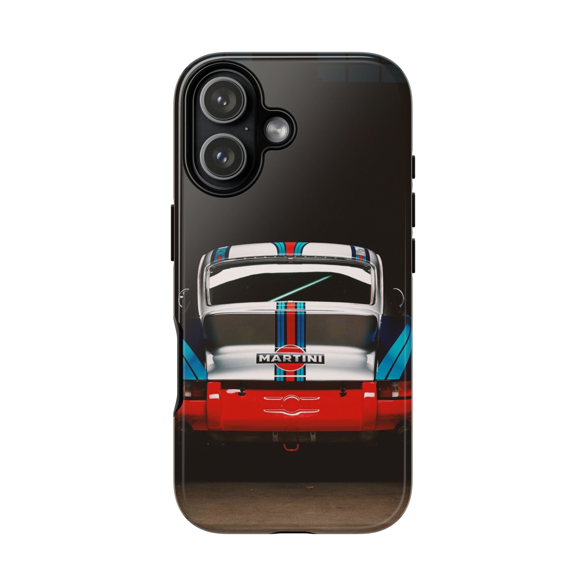 Classic Racecar Tough Phone Case — Retro Striped Vintage Sports Car Design