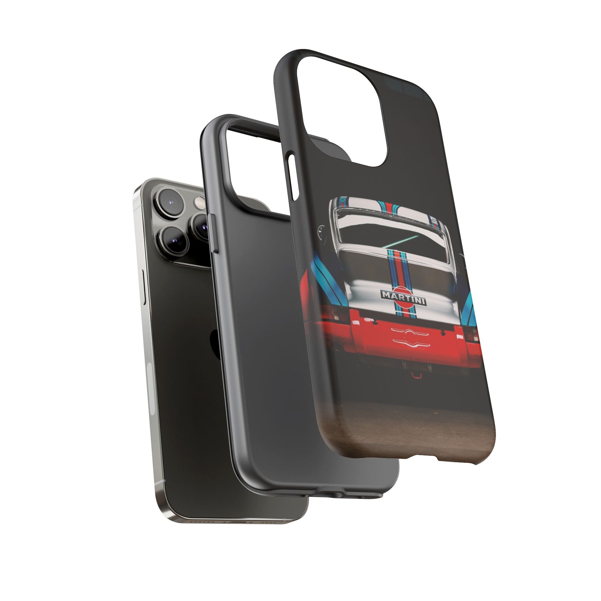 Classic Racecar Tough Phone Case — Retro Striped Vintage Sports Car Design